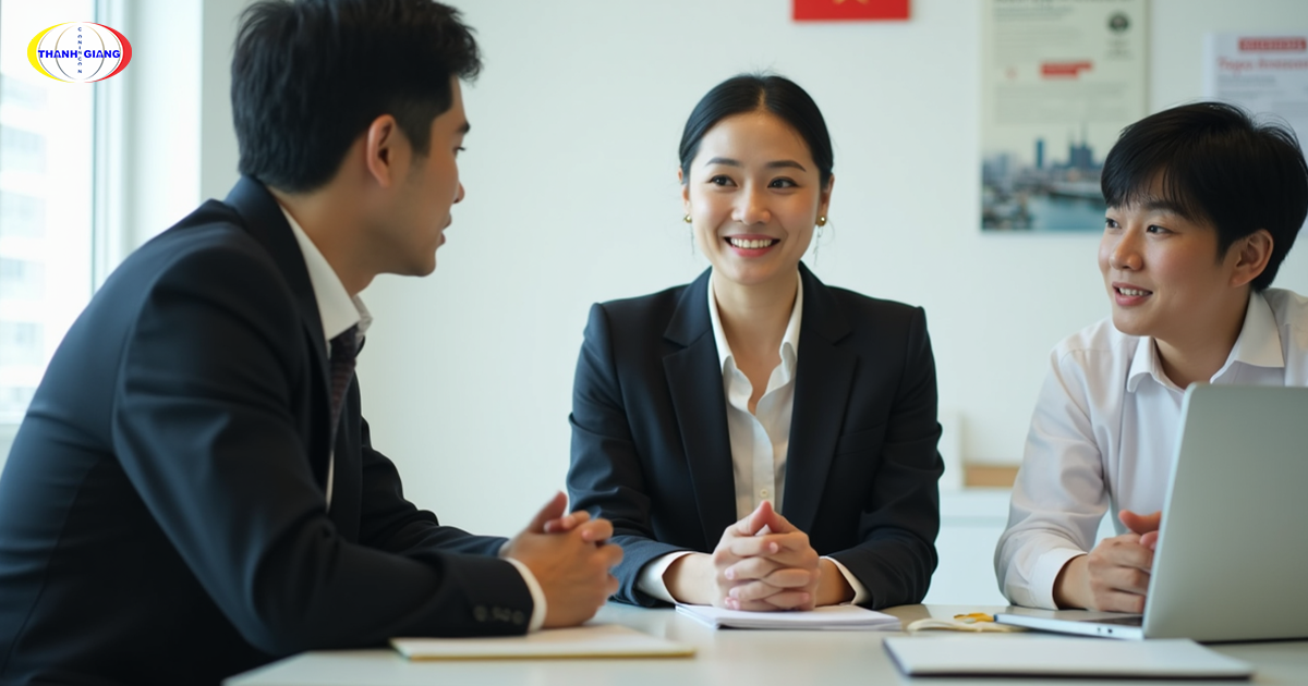 phiên dịch viên tham gia dịch cho Hội nghị Hợp tác Kinh tế Nhật – Việt