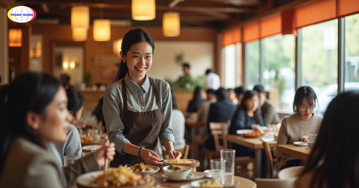 Nhân viên phục vụ tại nhà hàng