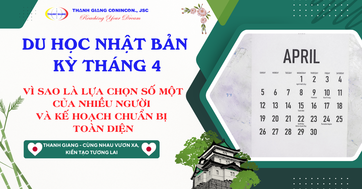 Du học Nhật Bản kỳ tháng 4