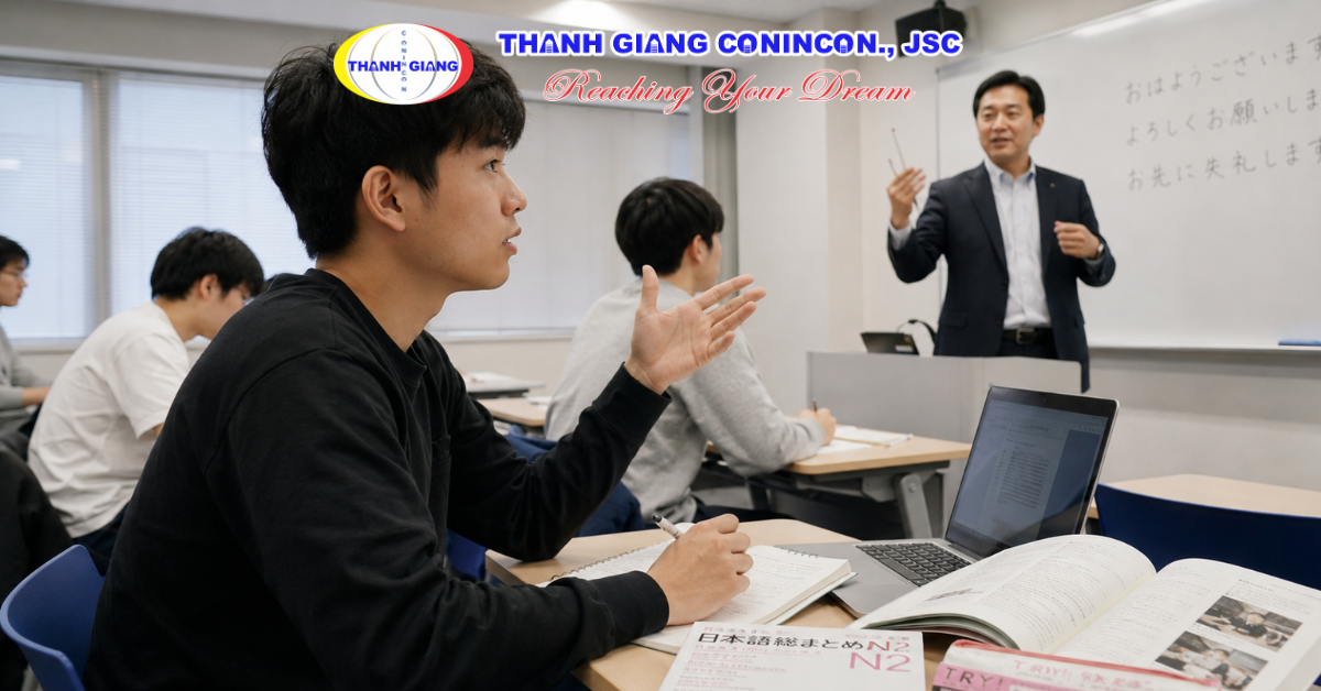 Du học sinh học tiếng Nhật nâng cao để chuẩn bị du học