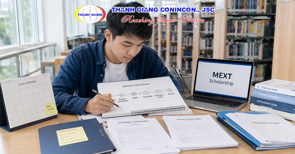 Du học sinh lập timeline chuẩn bị và nộp hồ sơ học bổng chính phủ Nhật Bản (MEXT)
