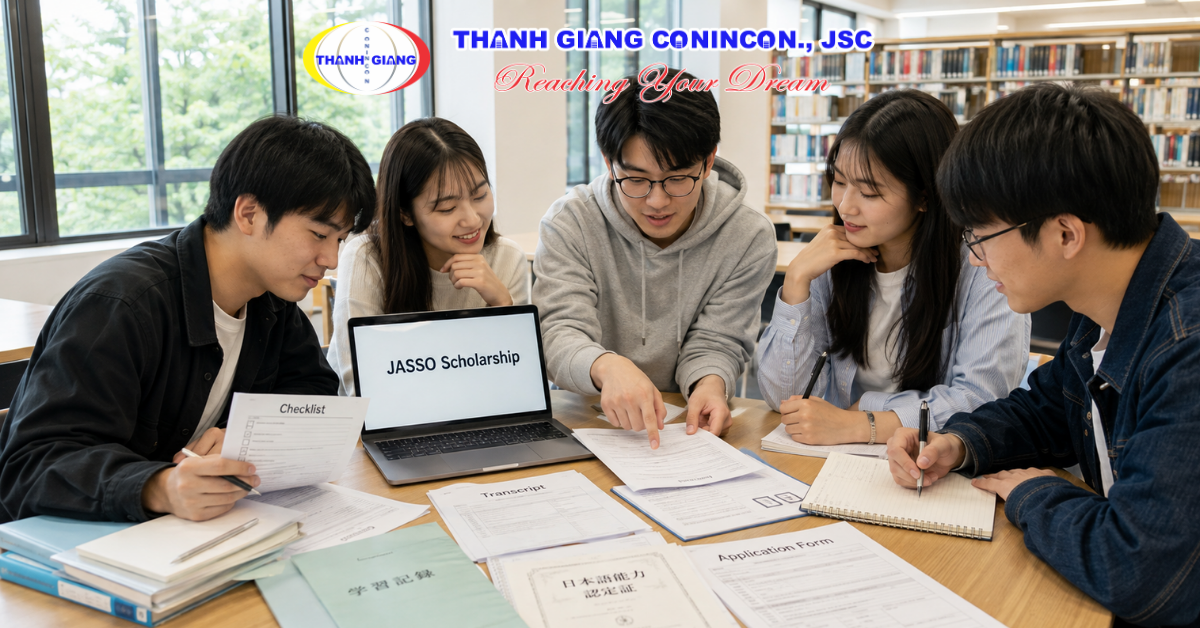 Nhóm du học sinh tìm hiểu cách đăng ký và nộp hồ sơ học bổng JASSO