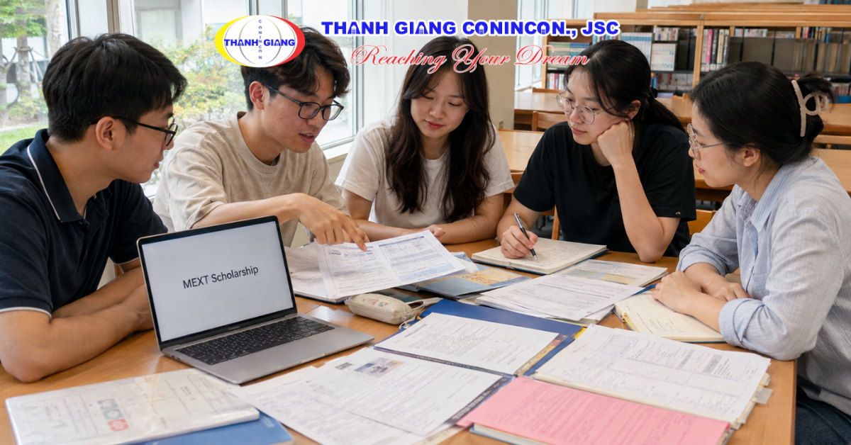 Nhóm du học sinh tìm hiểu quy trình tuyển chọn học bổng chính phủ Nhật Bản MEXT